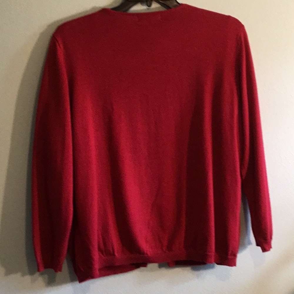 Casual Corner Red Cardigan Twin Sweater Set - Picture 3 of 11